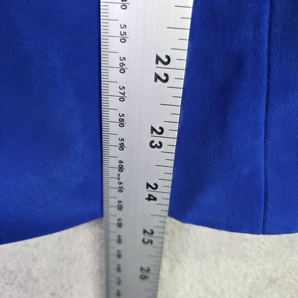 Womens Josephine Chaus Petite 100% Silk Royal Blue Blazer Jacket Lined Size 4 - Picture 6 of 7